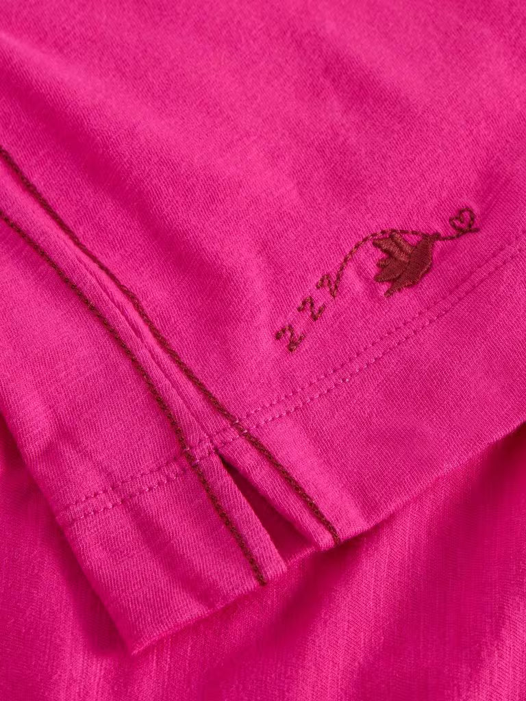 White Stuff Mia Boxy Tee Bright Pink