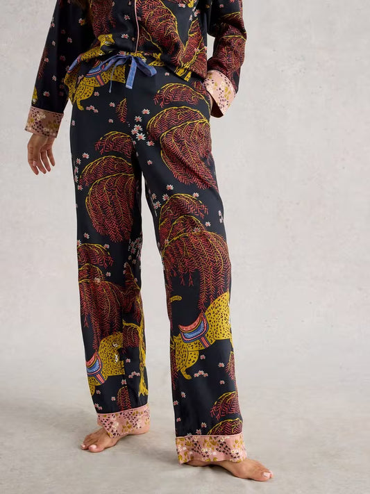 White Stuff Organic Nina PJ Bottom Black White Stuff Clothing womens pyjama bottoms