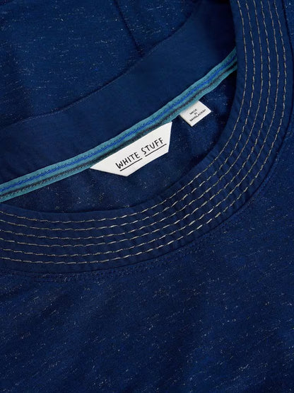 White Stuff Weaver LS Sparkle Tee Dark Navy