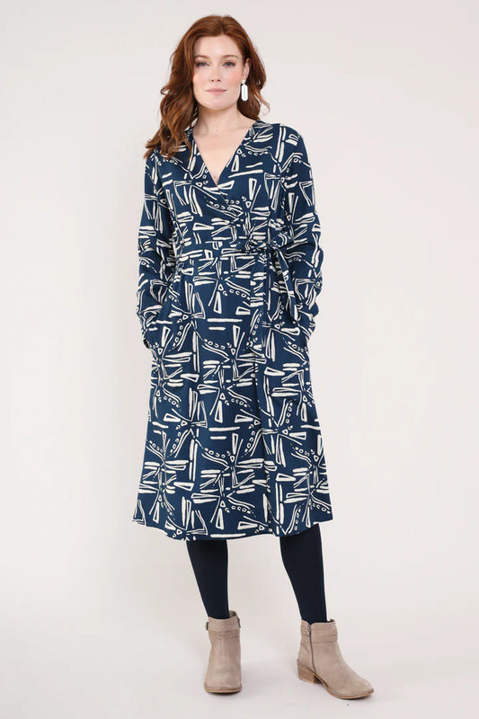 Nomads Clothing Nomads Lenzing™ Tencel™ Tie Wrap Dress Thunder Wrap dresses are Nomads