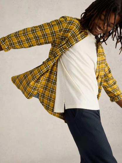 White Stuff Wallace Brushed Check Shirt Yellow