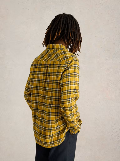 White Stuff Wallace Brushed Check Shirt Yellow