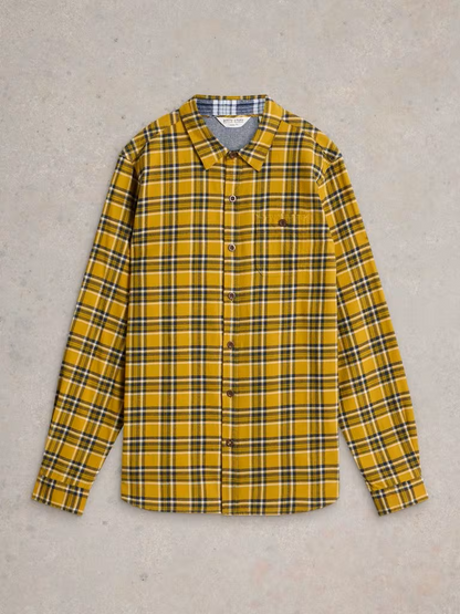 White Stuff Wallace Brushed Check Shirt Yellow