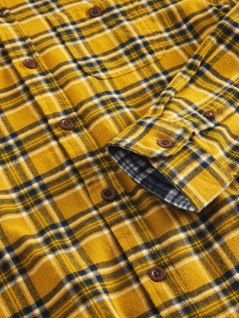 White Stuff Wallace Brushed Check Shirt Yellow