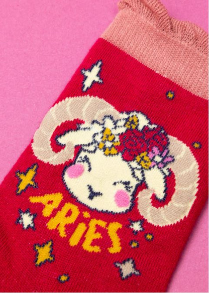 Powder Aries Zodiac Ankle Socks