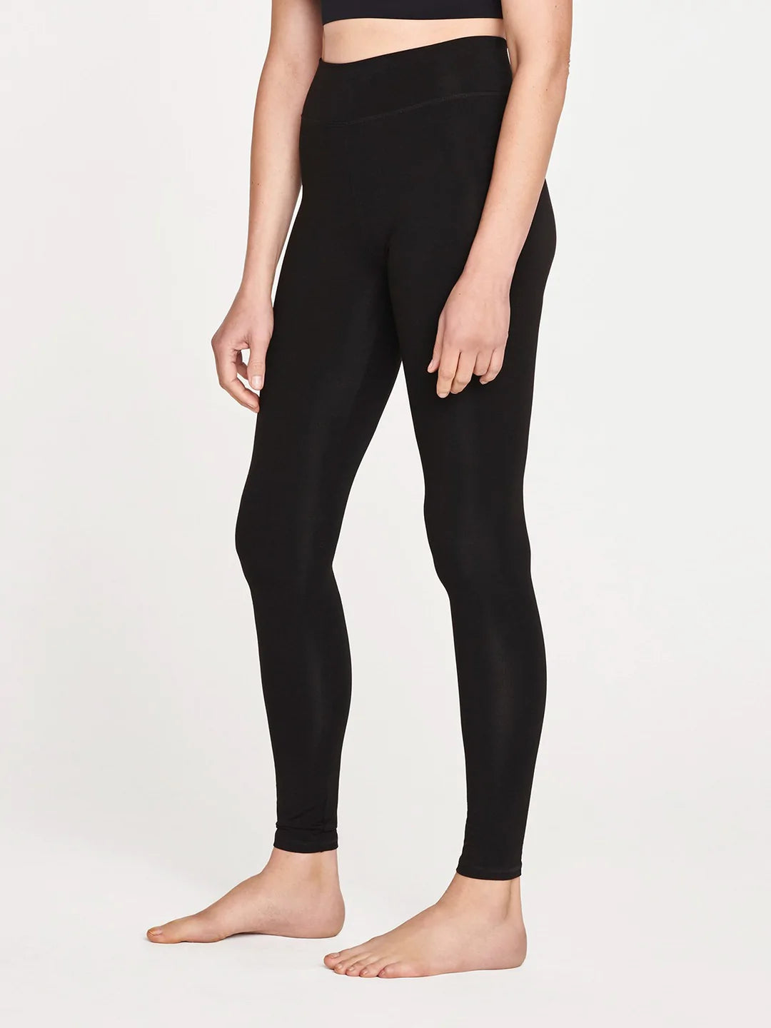 Thought Essential Bamboo Organic Cotton Thick Leggings Black