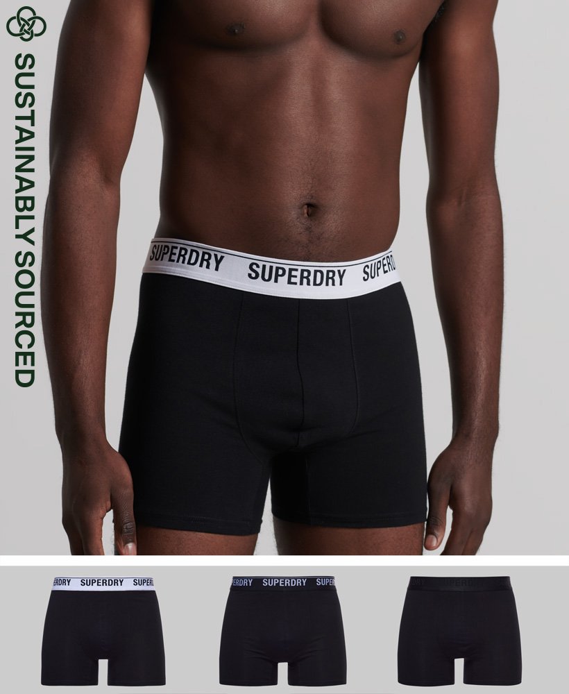 Superdry Men's Boxer Triple Pack Black Mix