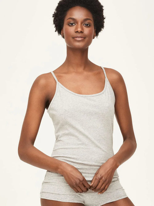 Thought GOTS Organic Cotton Jersey Cami Vest Grey Marl