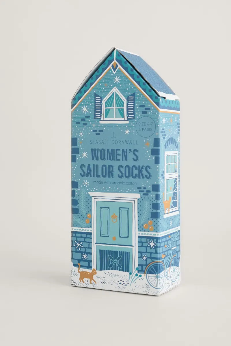 Seasalt Women's Sailor Socks Lightweight Box O' 4 Candlelight Mix