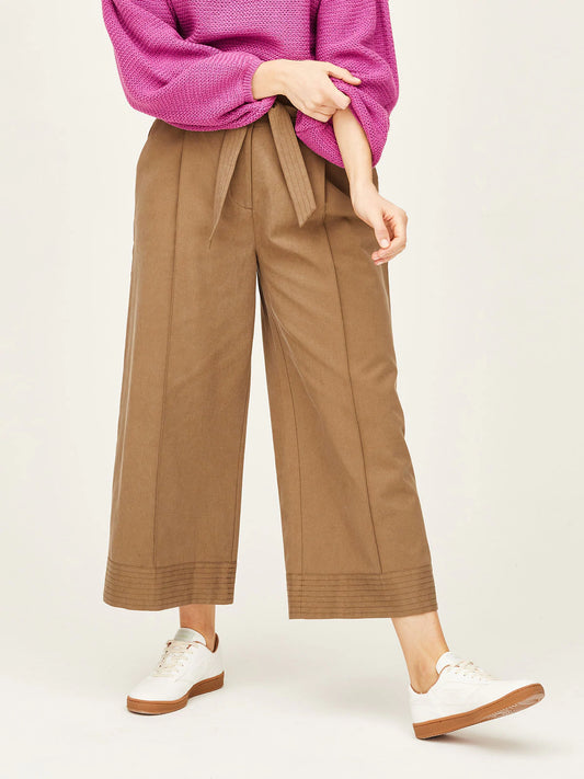 Thought Women's Culottes Earth Brown The Perfect Belted