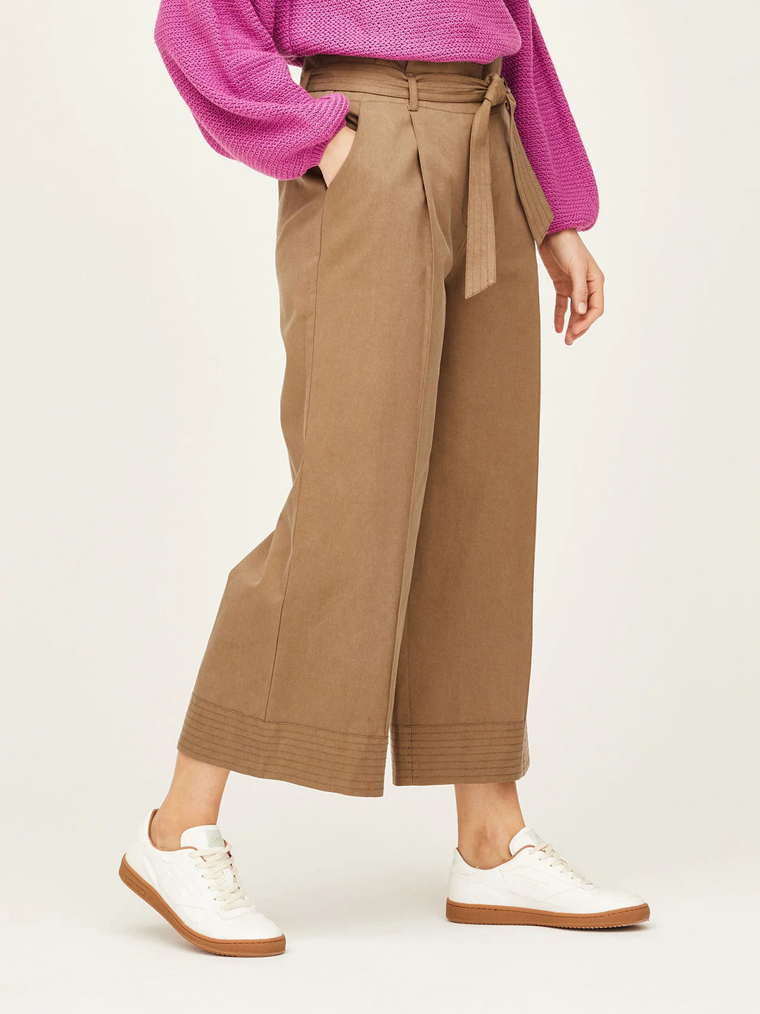 Thought The Perfect Belted Culottes Earth Brown - Size: 14