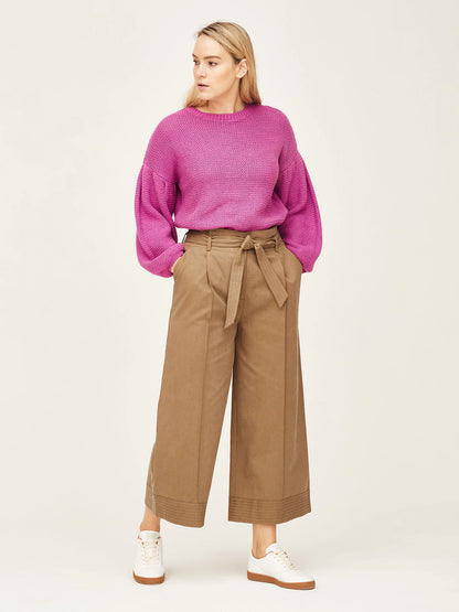 Thought The Perfect Belted Culottes Earth Brown - Size: 14