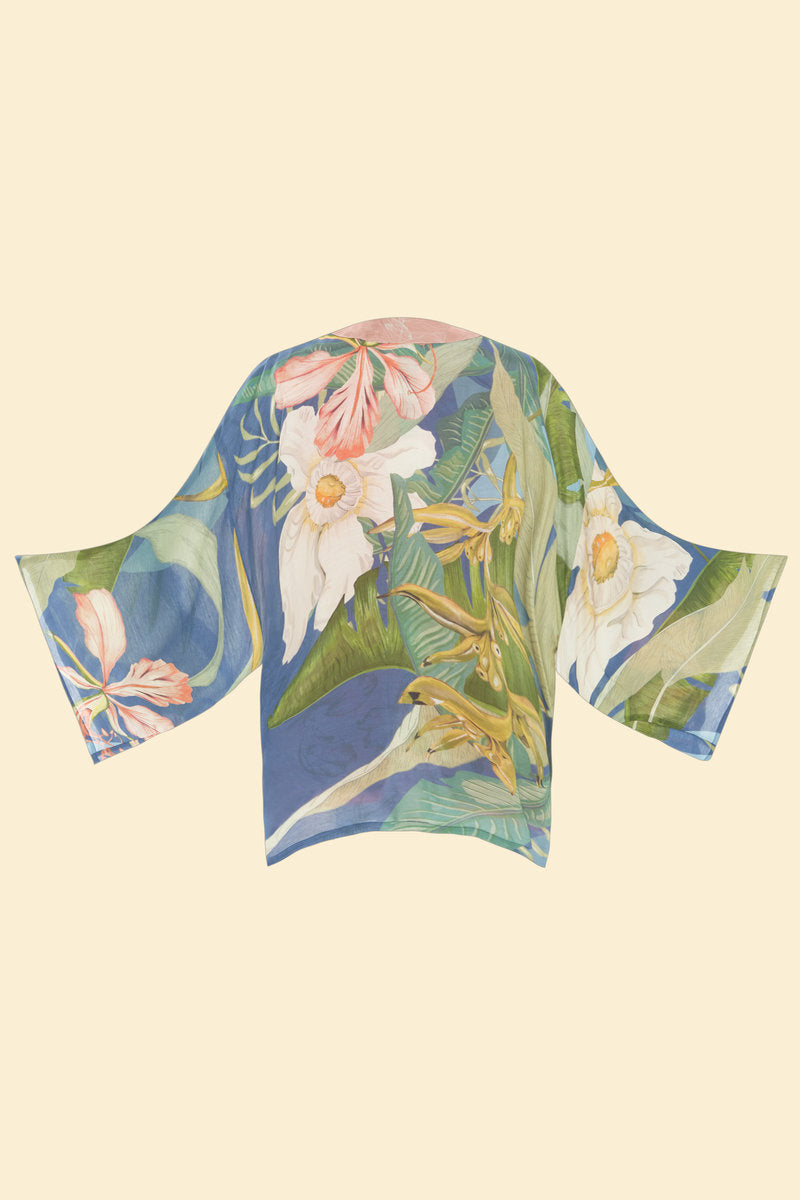 Powder Delicate Tropics Kimono Jacket Indigo - A Brilliant Disguise