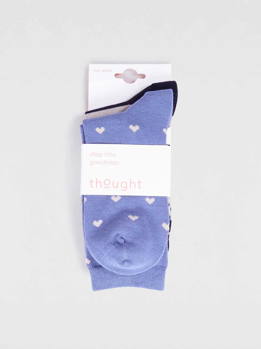 Thought Evie Bamboo Heart Pack Of Socks