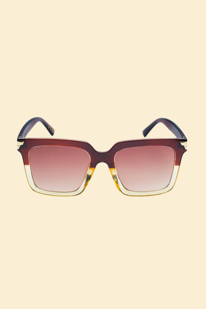 Powder Luxe Fallon Mahogany/Nude Sunglasses