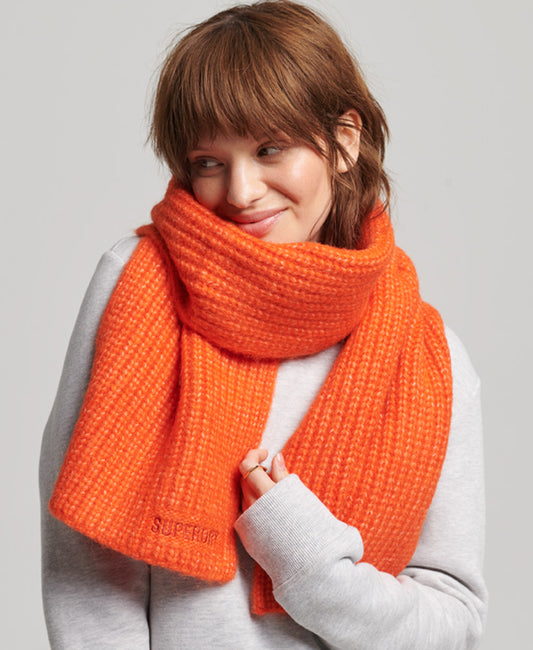 Superdry Essential Ribbed Women's Scarf Flame