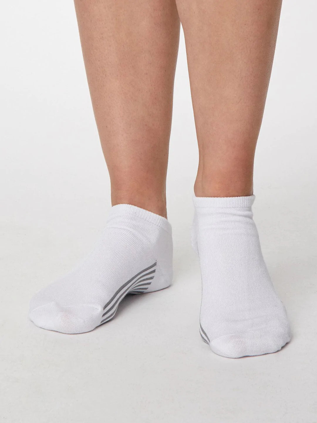 Thought Solid Jane Bamboo Trainer Socks White