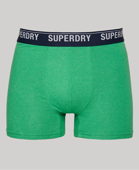 Superdry Organic Cotton Classic Boxer Triple Pack Enamel/Oregon/Bright Green