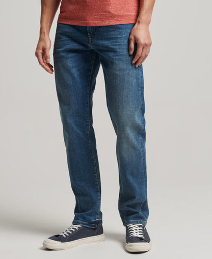 Superdry Organic Straight Jeans Mercer Mid Blue A Disguise