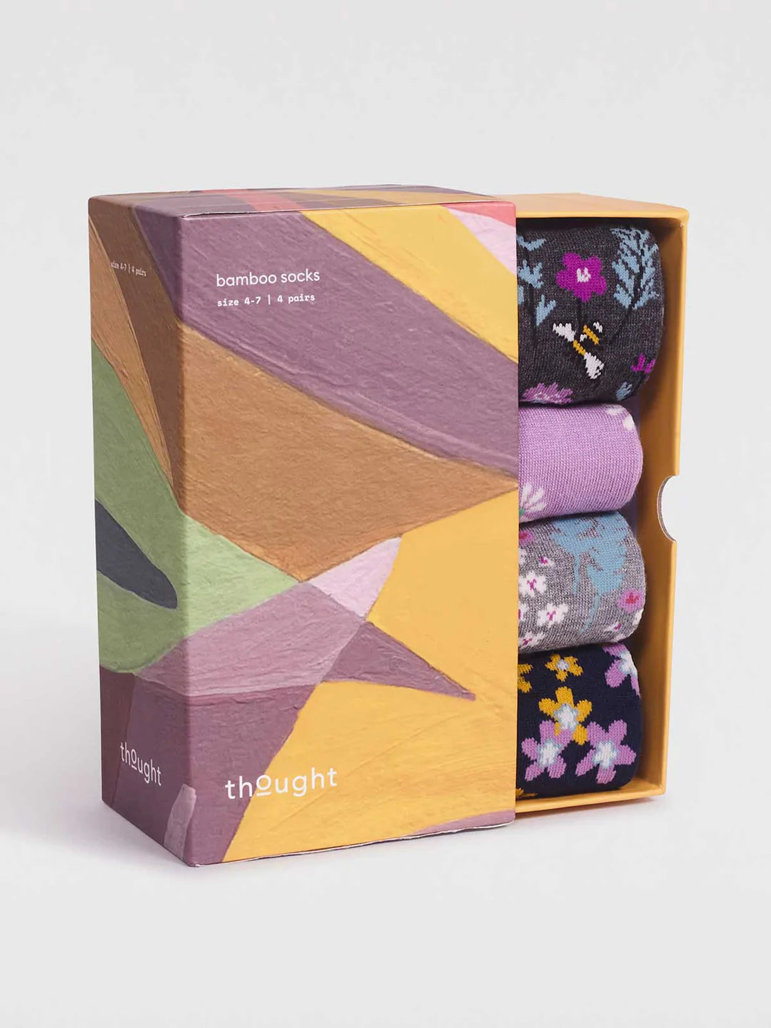 Thought Maeve Bamboo Floral Sock Box