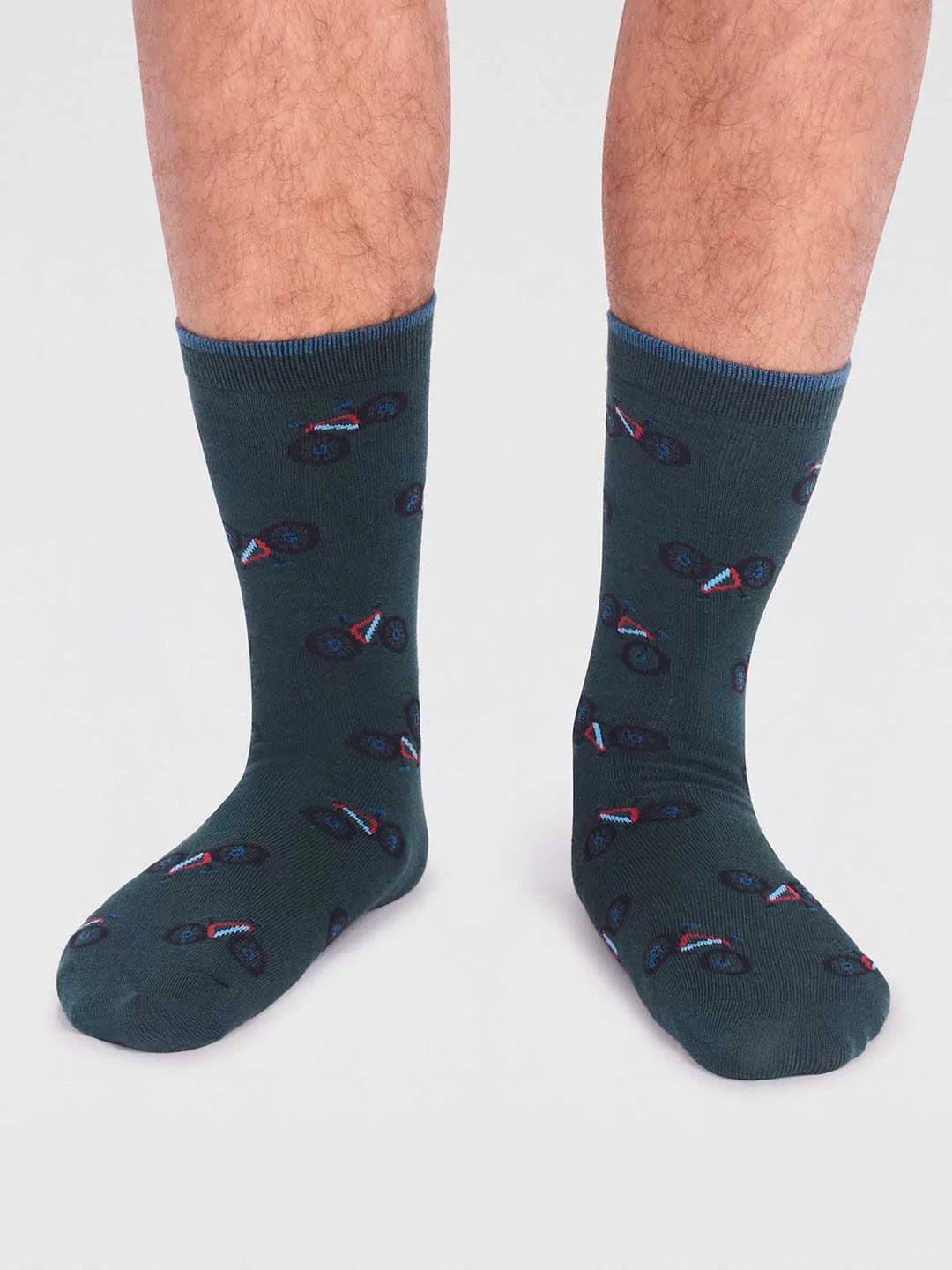Thought Marquis Bamboo Bike Sock Forest Green