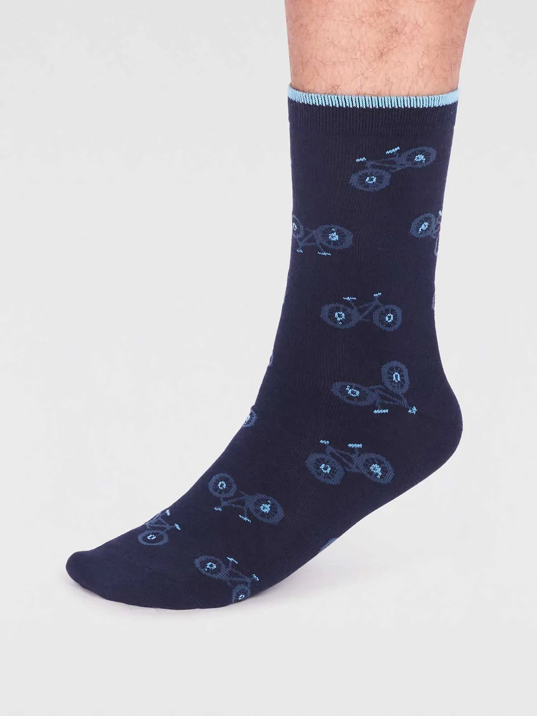 Thought Marquis Bamboo Bike Men's Sock Navy