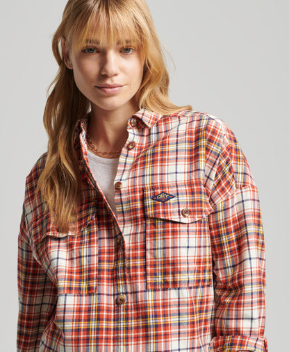 Superdry Oversized Check Shirt Vintage Rust Check Superdry vintage check shirt Superdry oversized shirt Superdry Shirt Check Women's Vintage Rust Check Vintage Oversized
