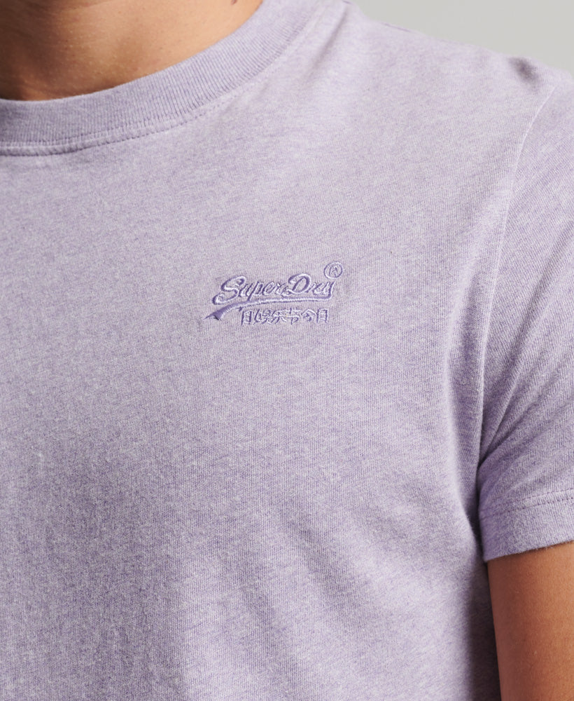 Superdry Organic Cotton Essential Logo T-Shirt Pale Lilac Marl - Size: XXL
