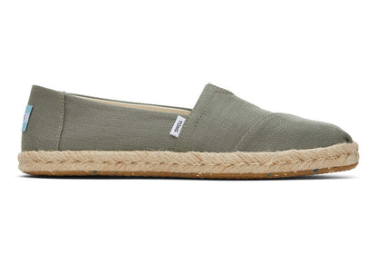 TOMS Alpargata Rope Espadrille Vetiver Grey - Size: 36.5EU/4UK