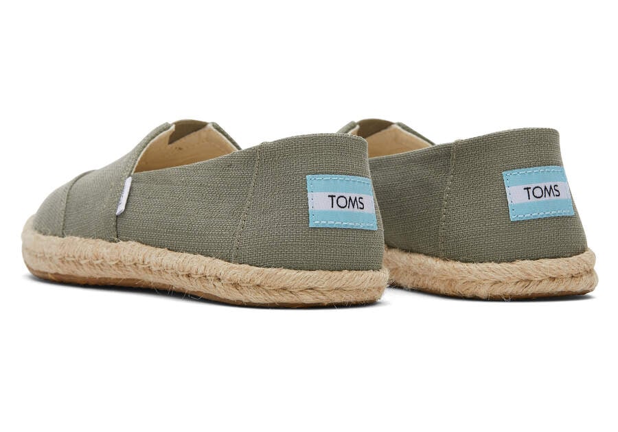 TOMS Alpargata Rope Espadrille Vetiver Grey - Size: 36.5EU/4UK