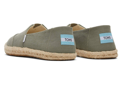 TOMS Alpargata Rope Espadrille Vetiver Grey - Size: 36.5EU/4UK