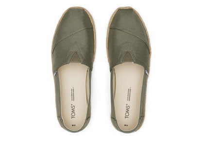 TOMS Alpargata Rope Espadrille Vetiver Grey - Size: 36.5EU/4UK