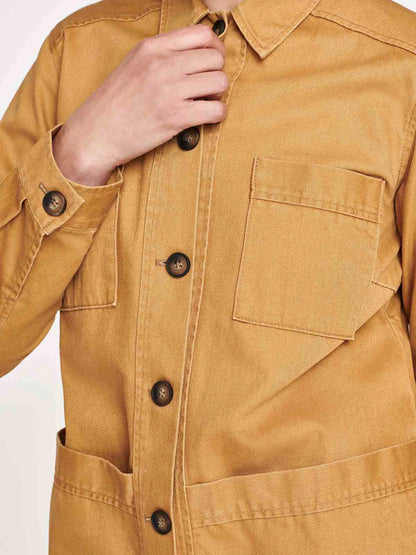 Mustard yellow utility clearance jacket