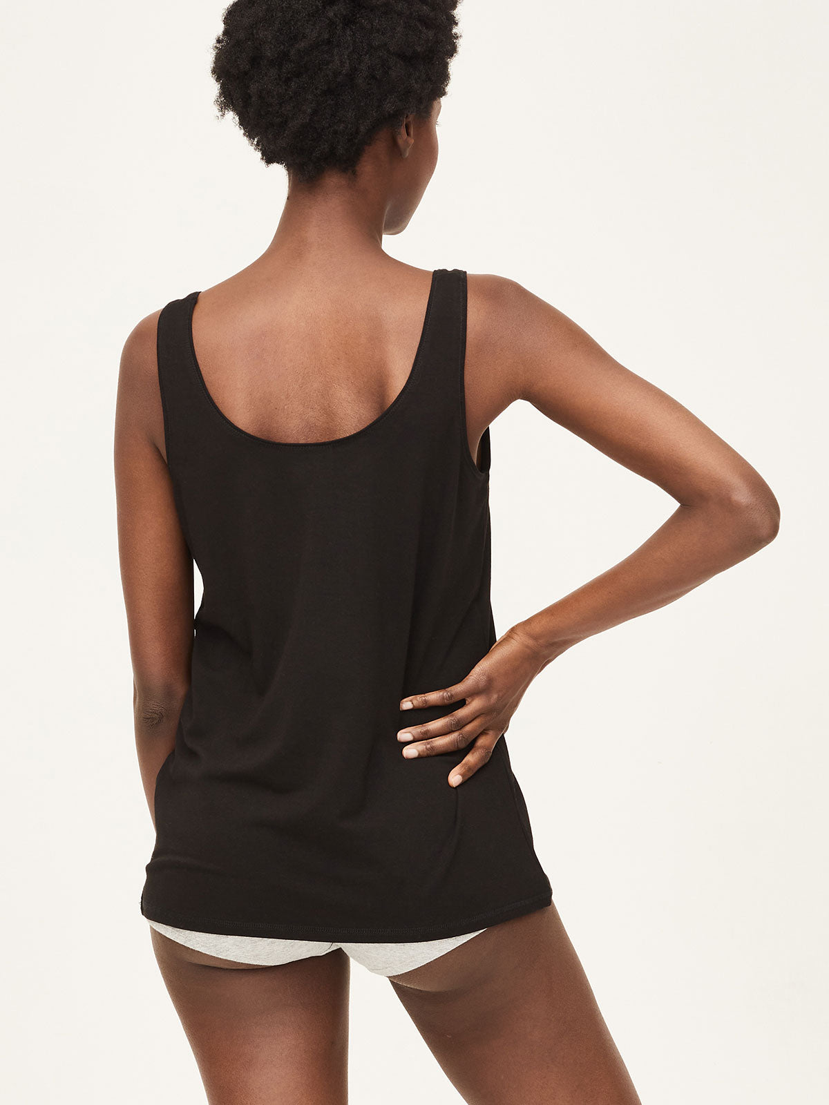 Thought Bamboo Base Layer Vest Top Black