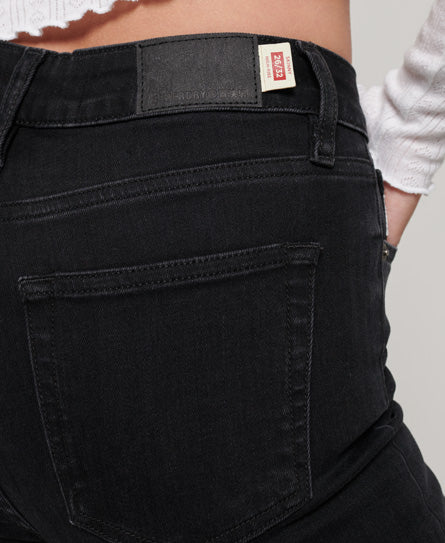 Superdry Vintage High Rise Skinny Denim Jeans Black Rinse - A