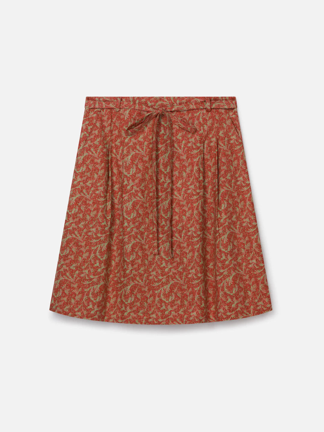 Thought Zenobia Hemp Short Skirt Dark Clay Orange - Size: 18