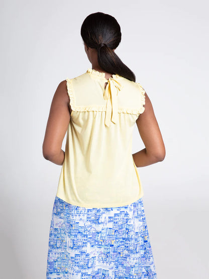 Thought Noemi Tencel™ and Organic Cotton Top Light Chartreuse Yellow