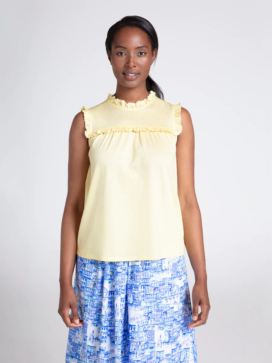 Thought Noemi Tencel™ and Organic Cotton Top Light Chartreuse Yellow